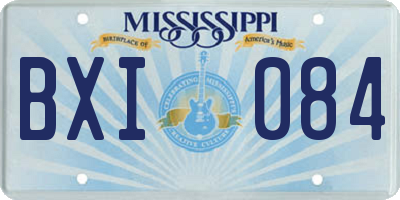 MS license plate BXI084