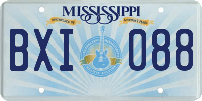 MS license plate BXI088