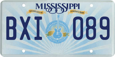 MS license plate BXI089