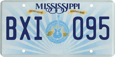 MS license plate BXI095