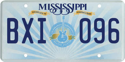 MS license plate BXI096