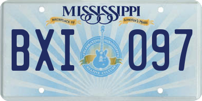 MS license plate BXI097