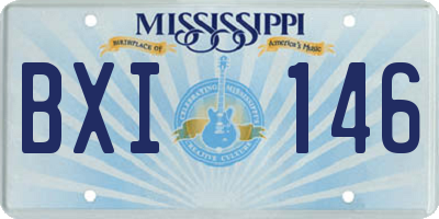 MS license plate BXI146