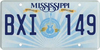 MS license plate BXI149