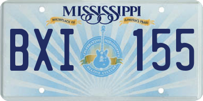 MS license plate BXI155