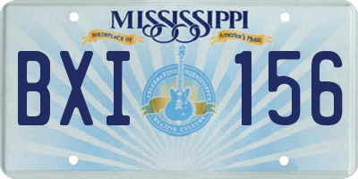 MS license plate BXI156