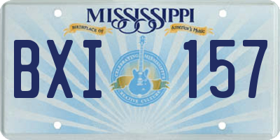 MS license plate BXI157