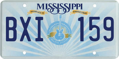 MS license plate BXI159