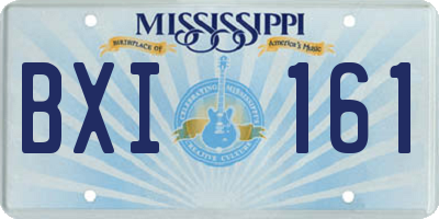 MS license plate BXI161