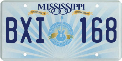 MS license plate BXI168
