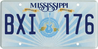 MS license plate BXI176