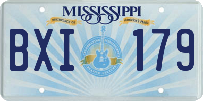 MS license plate BXI179
