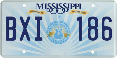 MS license plate BXI186