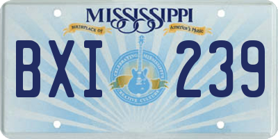 MS license plate BXI239