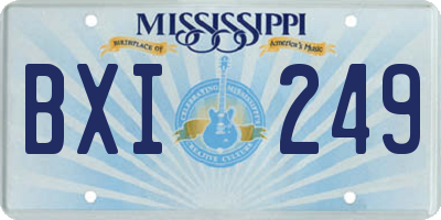 MS license plate BXI249