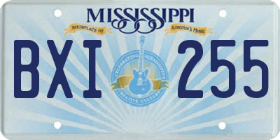 MS license plate BXI255