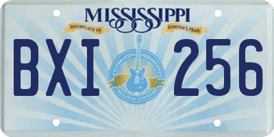 MS license plate BXI256