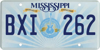 MS license plate BXI262
