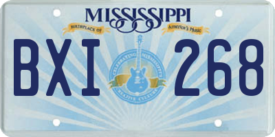 MS license plate BXI268