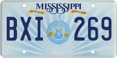 MS license plate BXI269