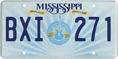 MS license plate BXI271