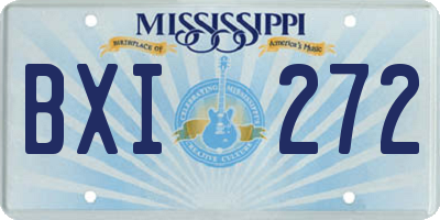 MS license plate BXI272