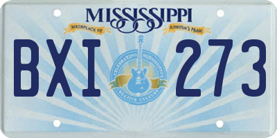 MS license plate BXI273