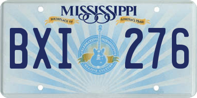 MS license plate BXI276