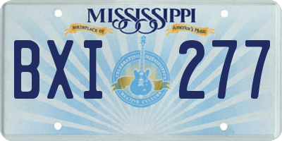 MS license plate BXI277