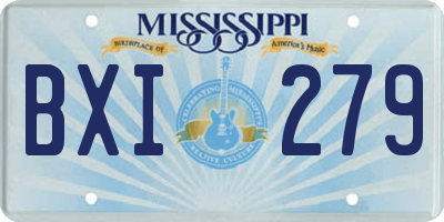 MS license plate BXI279