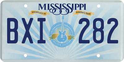 MS license plate BXI282