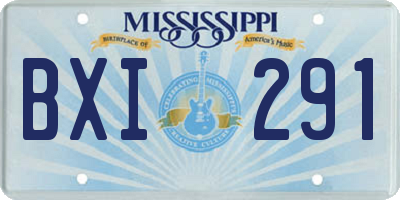MS license plate BXI291