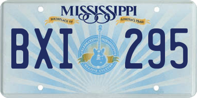 MS license plate BXI295