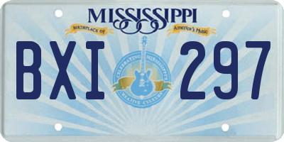 MS license plate BXI297