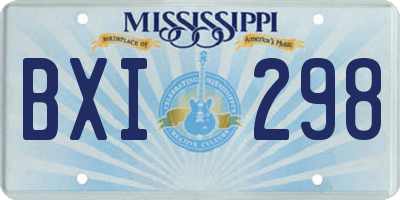 MS license plate BXI298