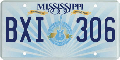 MS license plate BXI306
