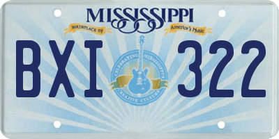 MS license plate BXI322