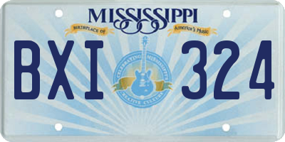MS license plate BXI324