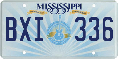 MS license plate BXI336