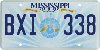 MS license plate BXI338