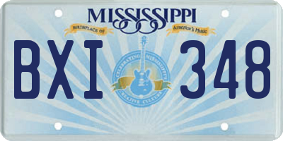MS license plate BXI348