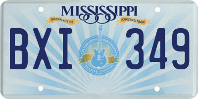 MS license plate BXI349