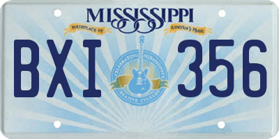 MS license plate BXI356
