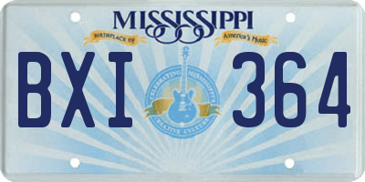 MS license plate BXI364