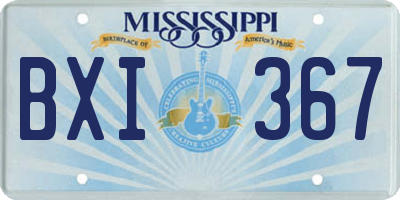 MS license plate BXI367
