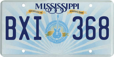 MS license plate BXI368