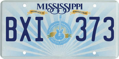 MS license plate BXI373