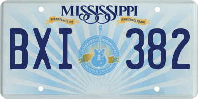 MS license plate BXI382
