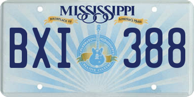 MS license plate BXI388