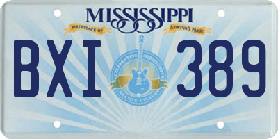 MS license plate BXI389